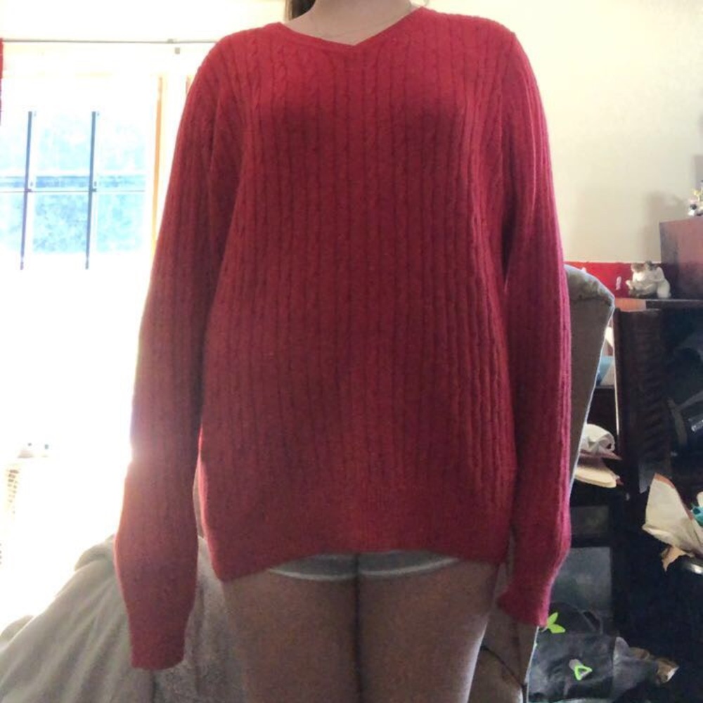 Kim Rogers Red Sweater